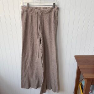 Sincerely Jules Taupe Knit pants with Drawstring